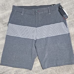 Burnside Charcoal Striped Shorts